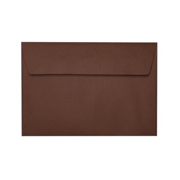 Enveloppes autocollantes B6 125x176 mm en chocolat