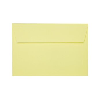 25 Buste DIN B6 (125 x 176 mm) con adesivo 120 g / mq giallo