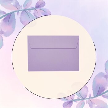 25 Enveloppes DIN B6 (125 x 176 mm) avec adhésif 120 g / qm violet-bleu