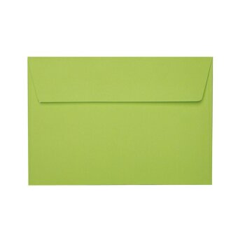 25 envelopes DIN B6 (4.92 x 6.93 in) with adhesive 120 g / sqm apple green