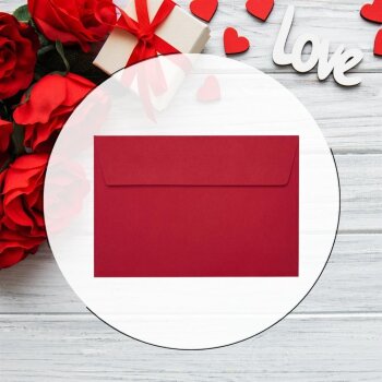 B6 envelopes with adhesive strips 4.92 x 6.93 in wine red