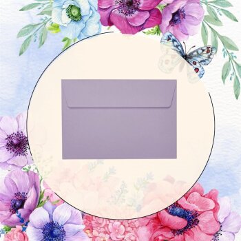 Enveloppes B6 avec bandes adhésives 125x176 mm violet-bleu