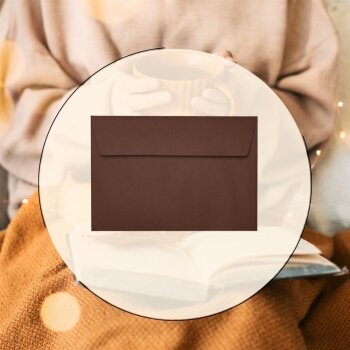 B6 envelopes with adhesive strips 4.92 x 6.93 in chocolate