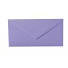 25 enveloppes chacune avec rabat triangulaire Din long 11x22 cm violet