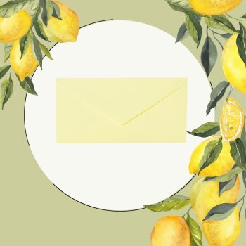 Envelopes DIN long - 4,33 x 8,66 in - yellow with a triangular flap