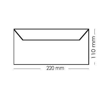 Din lang Briefumschläge mit Haftklebung  110x220 mm in Rot