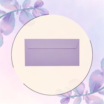 Envelopes 4,33 x 8,66 in with adhesive strips - lilac