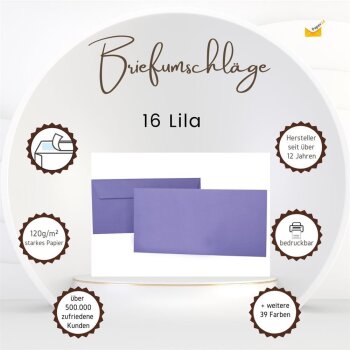 Envelopes 4,33 x 8,66 in with adhesive strips - purple