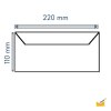 Briefumschläge DIN lang haftklebend 110 x 220 mm 120 g/m² 25 Stück in Camel