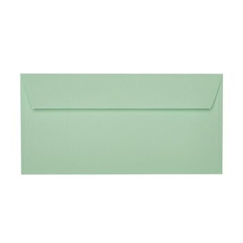 25 enveloppes DIN longues avec bandes adhésives (sans fenêtre) 11x22 cm vert clair