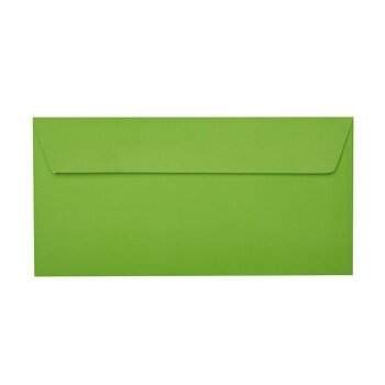 25 Buste DIN lunghe con strisce adesive (senza finestra) 11x22 cm verde erba