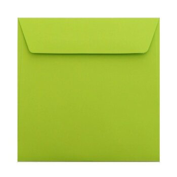 Enveloppes carrées 22x22 cm en vert pomme avec...