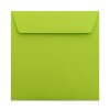 Enveloppes carrées 22x22 cm en vert pomme avec adhésif sensible à la pression