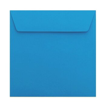 Buste quadrate 22x22 cm in adesivo blu intenso