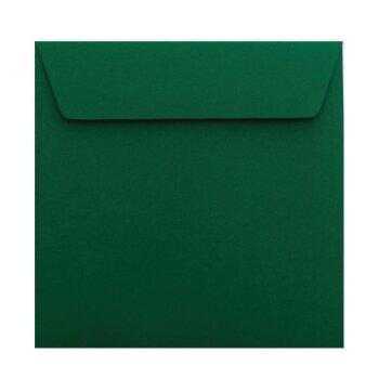 Enveloppes carrées 22x22 cm en vert sapin avec...