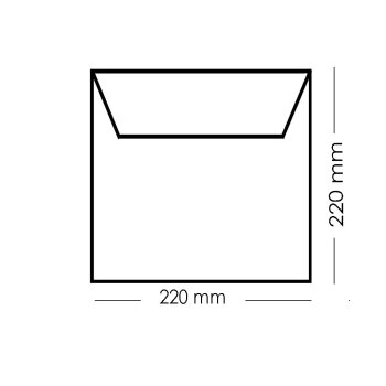 25 buste 220 x 220 mm, 120 g / m² in bianco