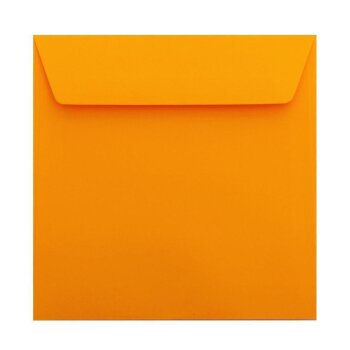 25 sobres 220 x 220 mm, 120 g / m² en naranja brillante