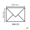 Umschläge DIN C5 (162 x 229 cm) feuchtklebend 120 g/qm 04 Grau