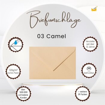 je 25 Briefumschläge C5 162 x 229 mm  Camel