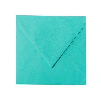 Enveloppes 155x155 mm en vert menthe en 120 g / m2