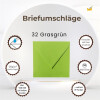 Briefumschläge  155x155 mm, nassklebend, 120 g/qm in 32 Grasgrün