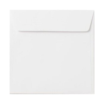 Enveloppe avec adhésif 155x155 mm en blanc 120 g / qm