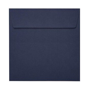 Busta con adesivo 155x155 mm in blu scuro 120 g / qm