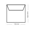 Envelope with adhesive 6,10 x 6,10 in in black 120 g / qm