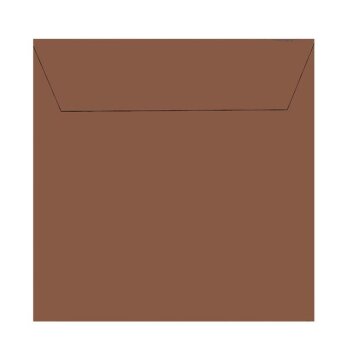 Envelope with adhesive 6,10 x 6,10 in in brown 120 g / qm