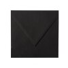 Buste quadrate 150x150 mm, 15x15 cm in nero con aletta triangolare