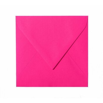 Square envelopes 5,91 x 5,91 in in intensive pink with a...