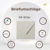 Quadratische Briefumschläge 150 x 150 mm nassklebend 120 g/qm 04 Grau