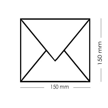 25 Briefumschläge 150 x 150 mm, 120 g/m² - Orange