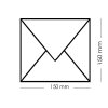 25 Briefumschläge 150 x 150 mm, 120 g/m² - Orange