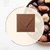 25 Briefumschläge 150 x 150 mm, 120 g/m² - Schoko