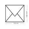 25 Briefumschläge 150 x 150 mm, 120 g/m² - Intensivblau