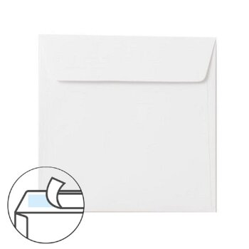 25 enveloppes carrées 150x150 mm, 15x15 cm en 120...