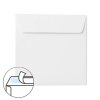 25 enveloppes carrées 150x150 mm, 15x15 cm en 120 g / qm blanc avec bandes adhésives à décoller