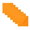 Buste quadrate 125x125 mm arancio brillante con aletta triangolare