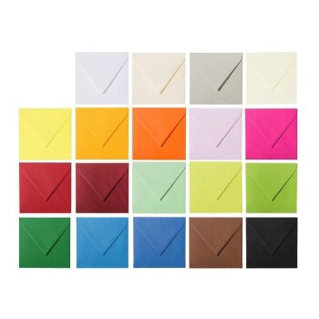 25 enveloppes 125 x 125 mm, 120 g / m² - blanc