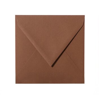 Sobres cuadrados 125 x 125 mm, chocolate 120 g / m²