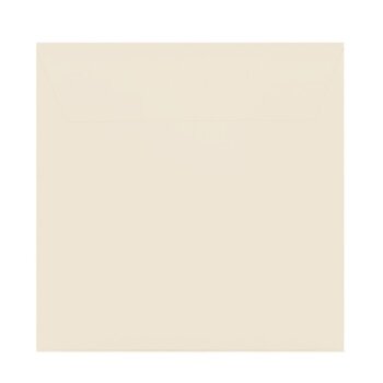 Buste quadrate 125x125 mm crema morbida con strisce adesive