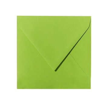 Square envelopes 4,33 x 4,33 in grass green with...