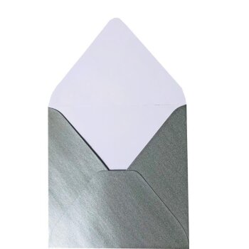 Square envelopes 4,33 x 4,33 in - silver wet adhesive