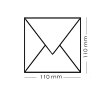 Black Friday Angebot 50  Briefumschläge 110 x 110 mm, 120 g/m² Schwarz