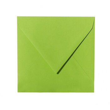 25 envelopes 3.94 x 3.94 in, 120 g / m² - grass green