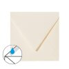 Square envelopes 5,12 x 5,12 in light cream with a triangular flap