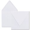 Enveloppes carrées 140x140 mm en blanc avec de la colle humide