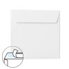 Square envelopes 6,29 x 6,29 in polar white with adhesive strips 100 g