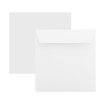 Square envelopes 6,29 x 6,29 in polar white with adhesive strips 100 g